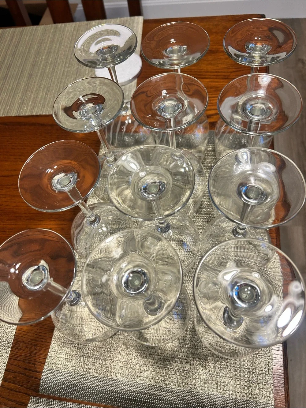 Etched Clear Wine Glass Set - Elegant Clear Stemware